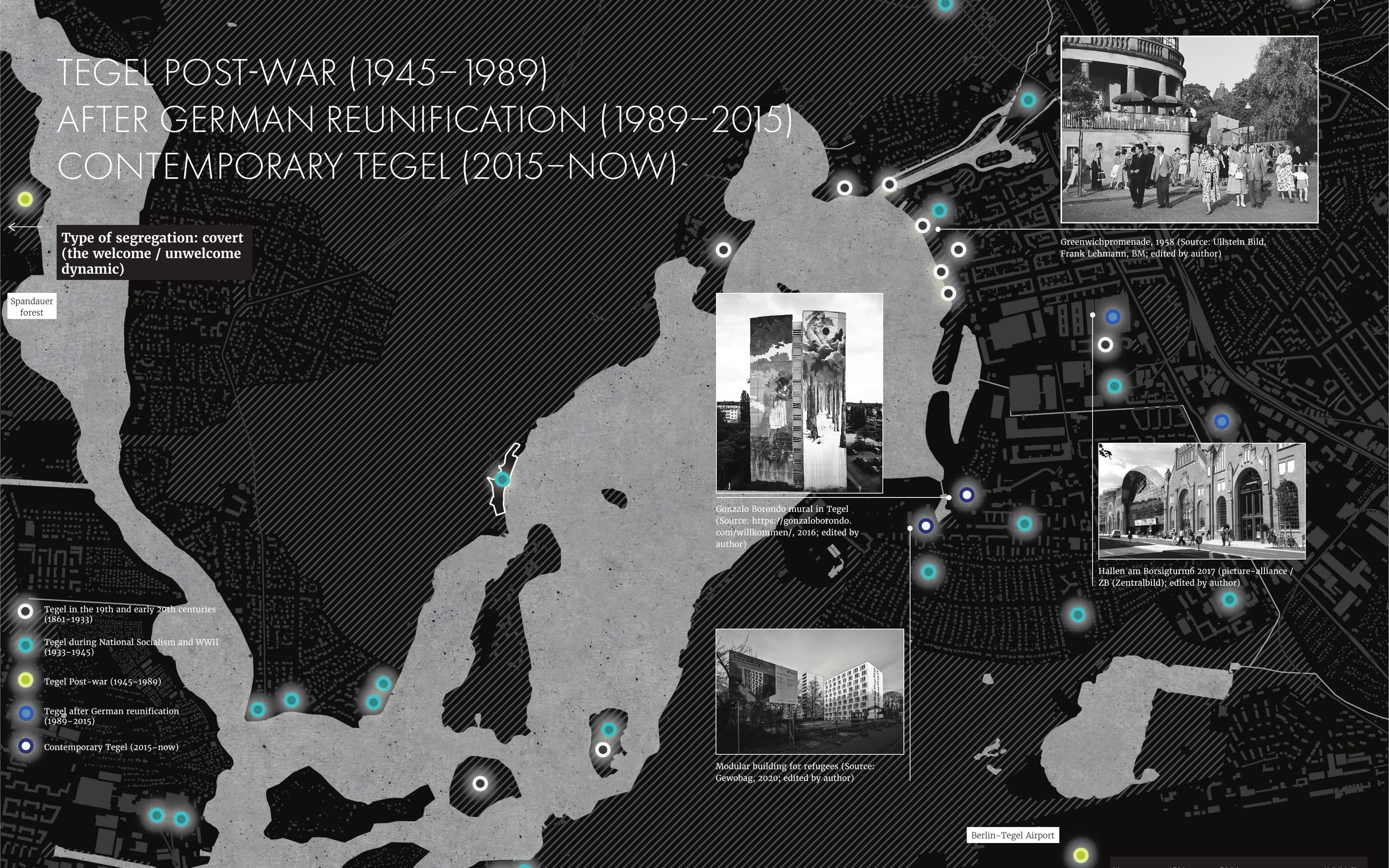 Tegel from the post-war period to the present · covert segregation